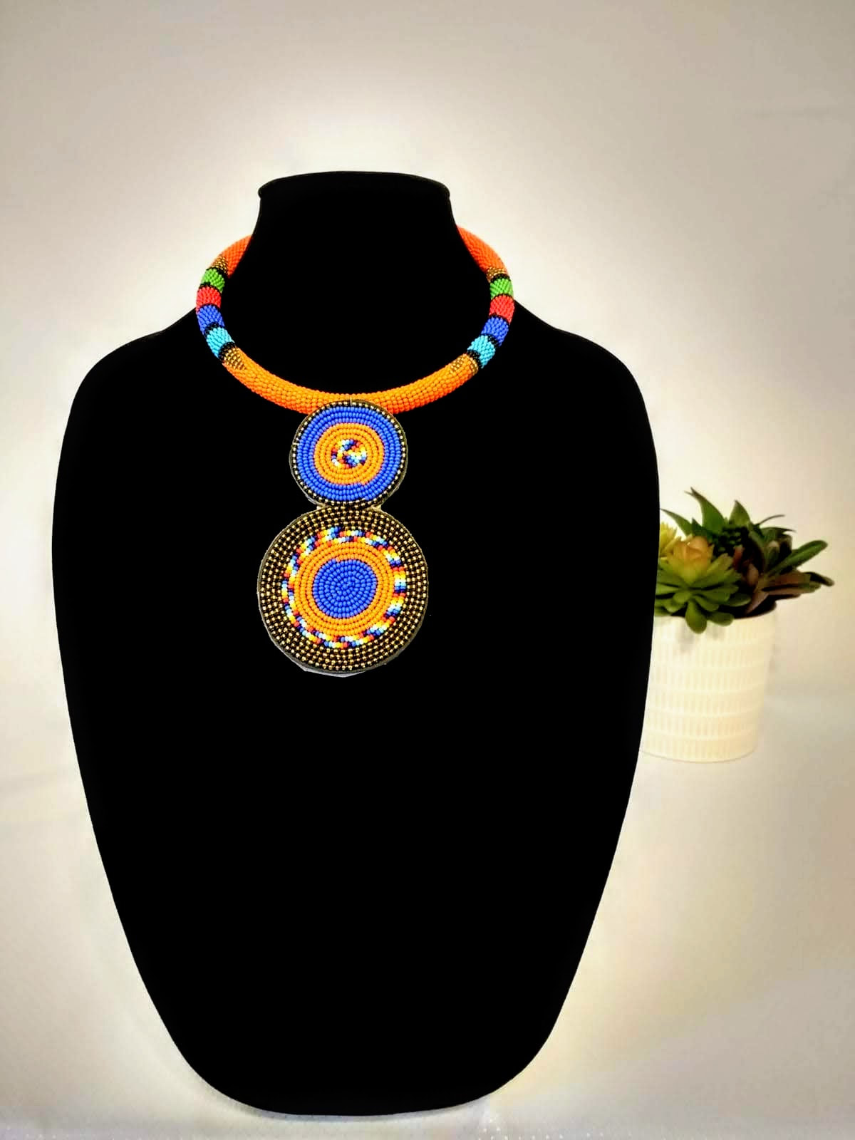 African Maasai Handmade Beaded Necklace |Tribal |Unique |African Woman ...