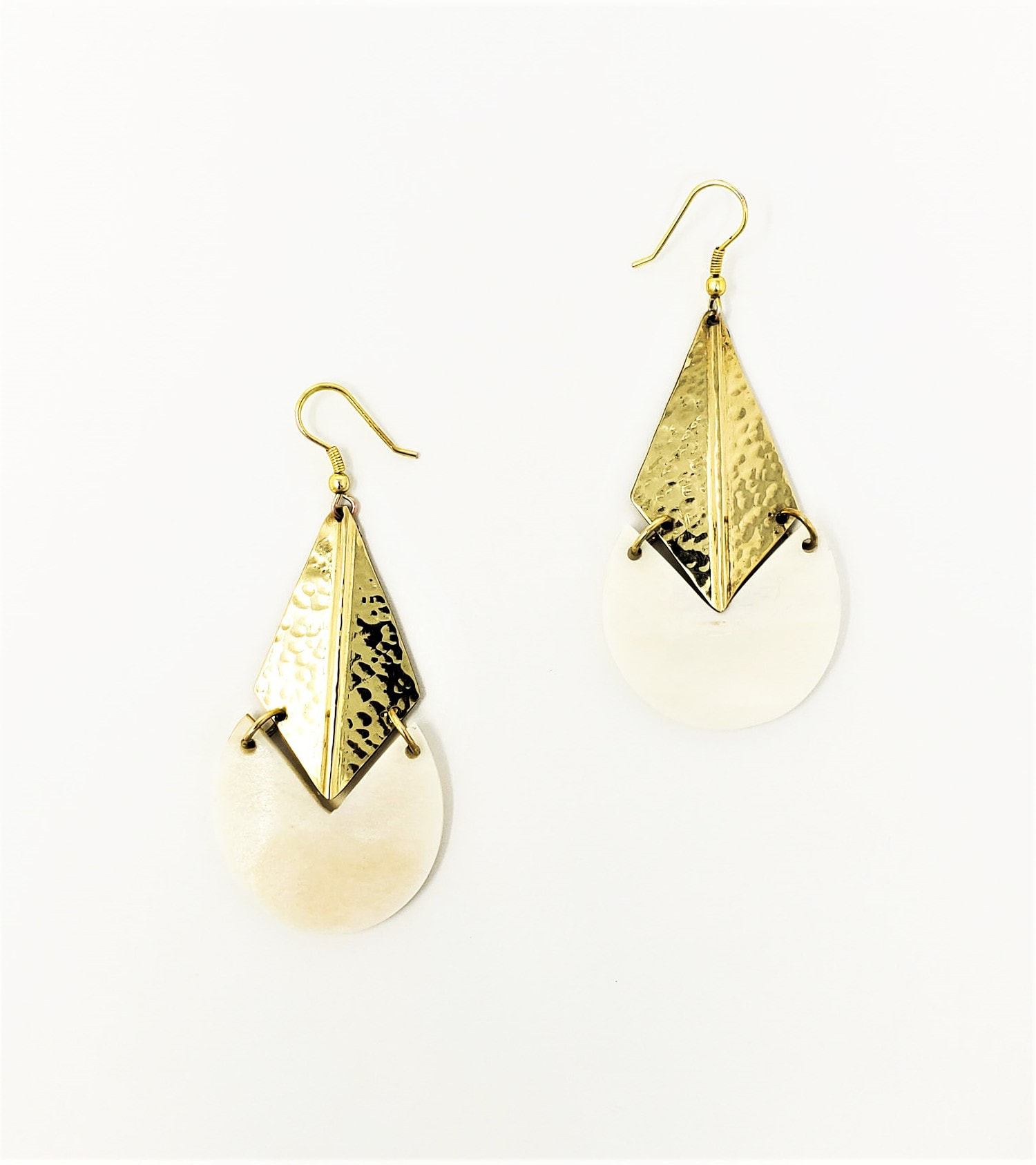 Brass earrings|Vintage Style|Egyptian|Minimalist|Handhammered ...